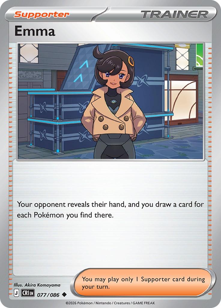 Pokémon-kaart Emma 077/086 Uncommon uit de set Chaos Rising Immagine principale del prodotto