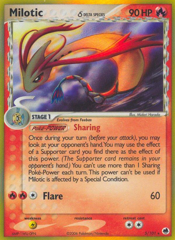 Pokémon-kaart Milotic δ 5/101 Holo Rare uit de set EX Dragon Frontiers Hauptbild