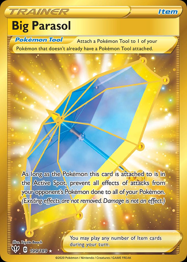 Pokémon-kaart Big Parasol 199/189 Secret Rare uit de set Darkness Ablaze Main image