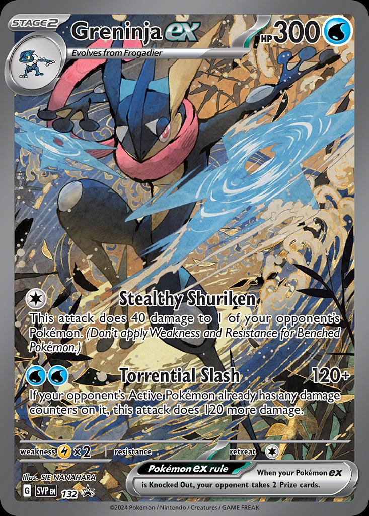 Pokémon-kaart Greninja ex 132 Promo uit de set SV Black Star Promos