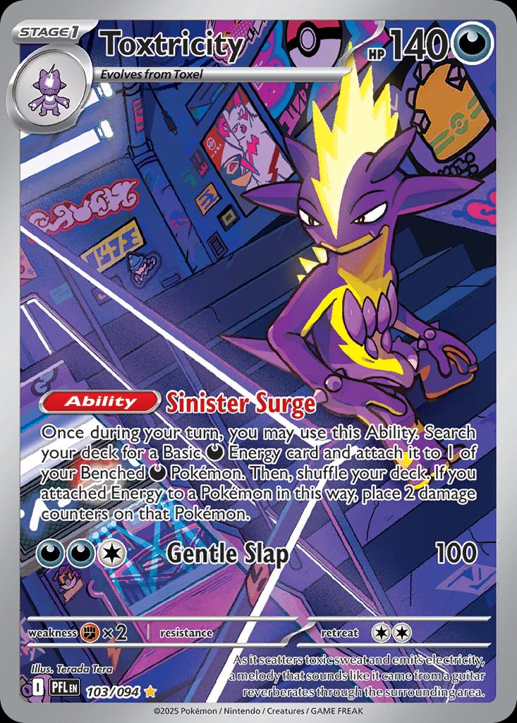 Pokémon-kaart Toxtricity 103/94 Illustration Rare uit de set Phantasmal Flames