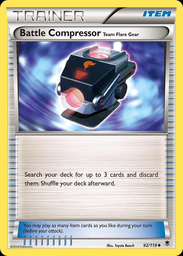 Pokémon-kaart Battle Compressor 92/119 Uncommon uit de set Phantom Forces Image principale du produit