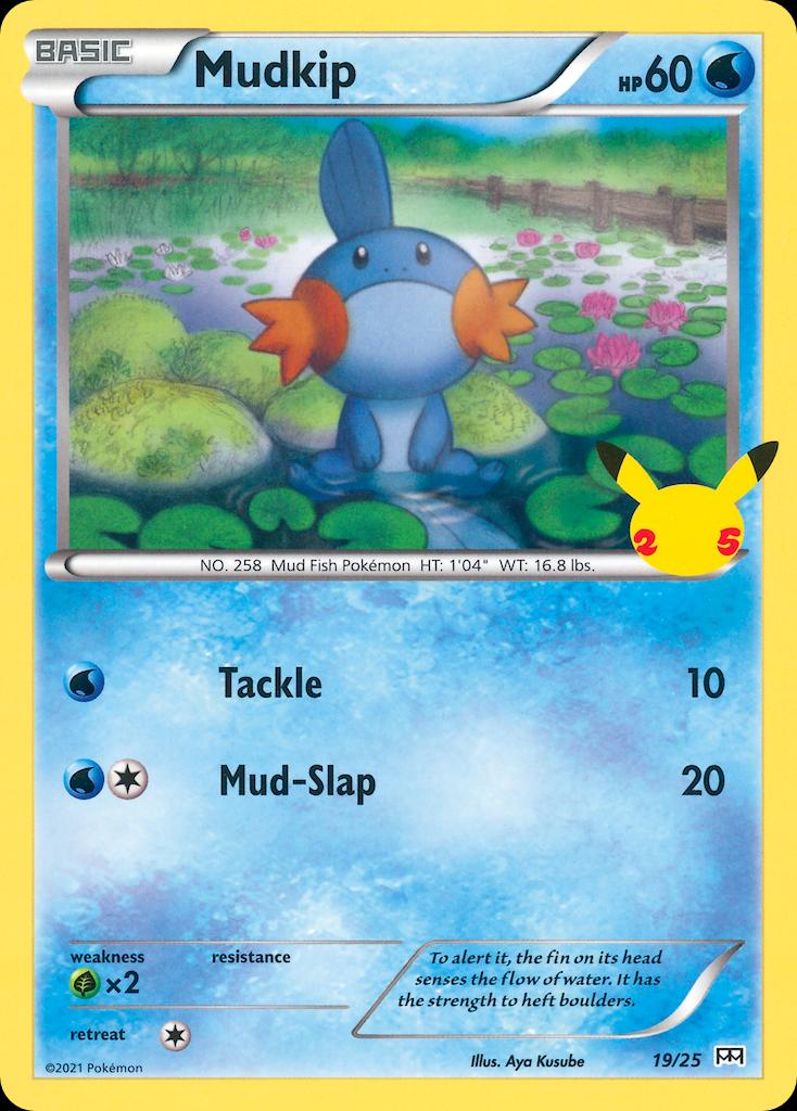 Pokémon-kaart Mudkip 19/25 Promo uit de set McDonald's Collection 25th Anniversary Hoofdafbeelding