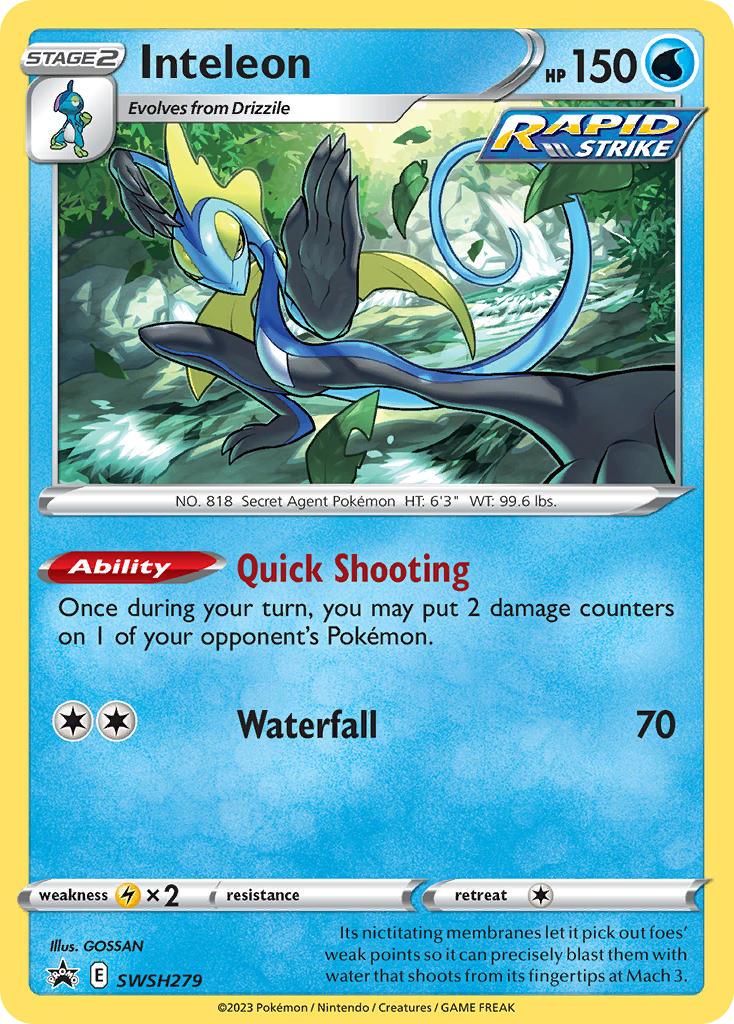 Pokémon-kaart Inteleon SWSH279 Promo uit de set SWSH Black Star Promos