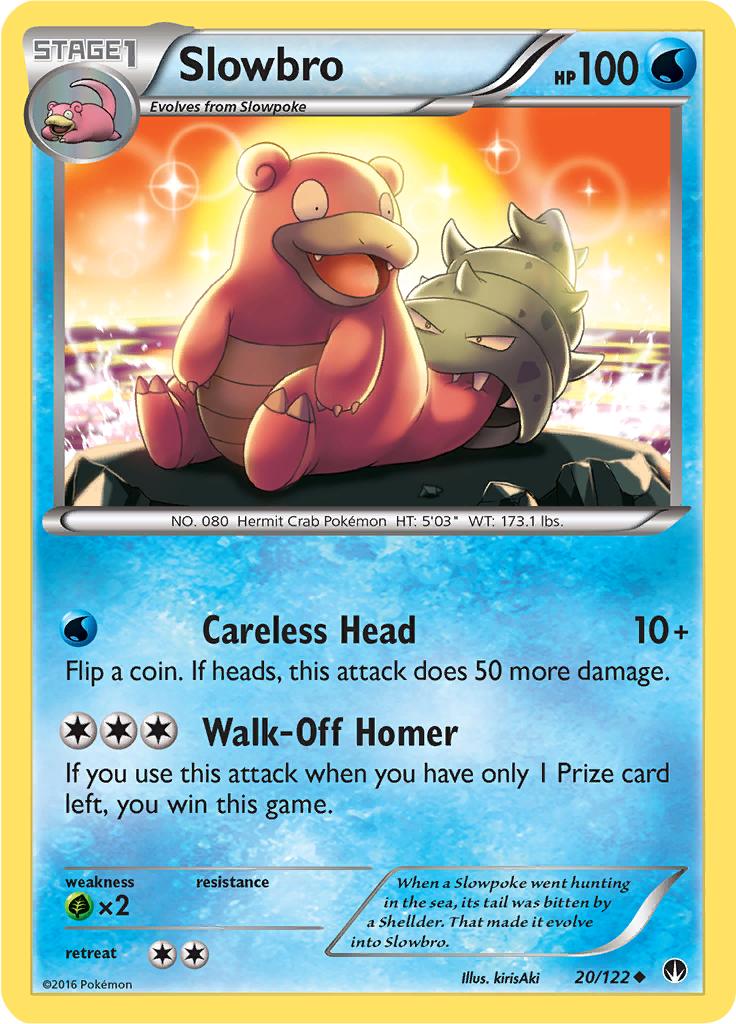 Pokémon-kaart Slowbro 20/122 Uncommon uit de set BREAKpoint