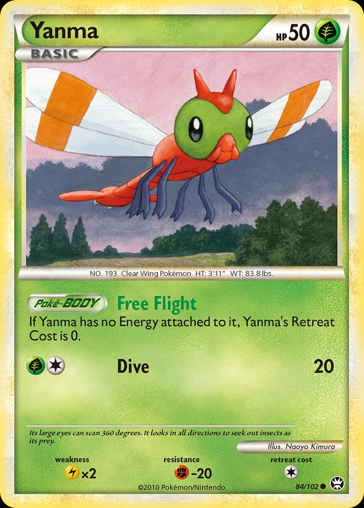 Pokémon-kaart Yanma 84/102 Common uit de set Triumphant