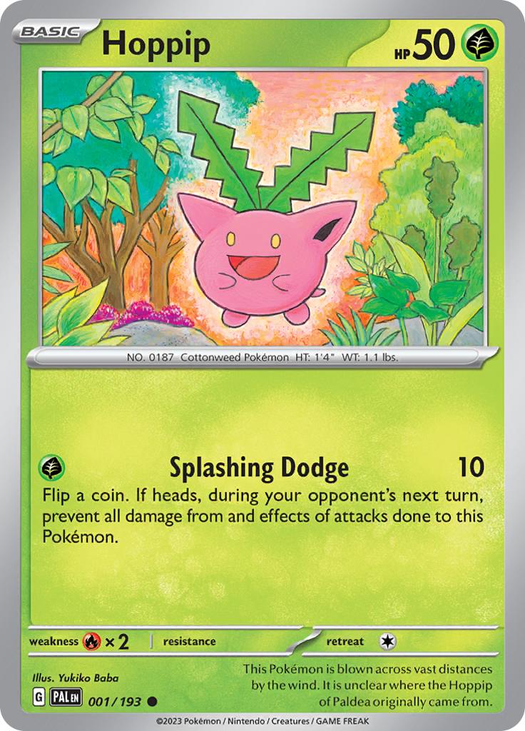 Pokémon-kaart Hoppip 001/193 Common uit de set Paldea Evolved Immagine principale del prodotto