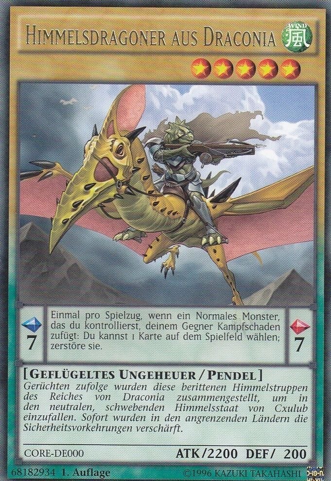 Yu-Gi-Oh!-kaart Sky Dragoons of Draconia CORE-DE000 Rare uit Clash of Rebellions Imagen principal del producto