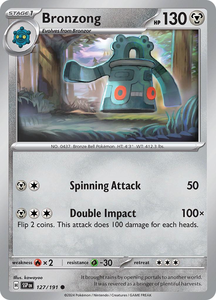 Pokémon-kaart Bronzong 127/191 Common uit de set Surging Sparks Imagen principal del producto