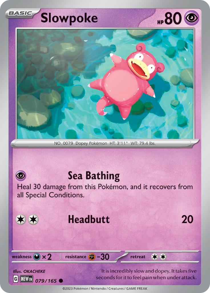 Pokémon-kaart Slowpoke 079/165 Common uit de set 151