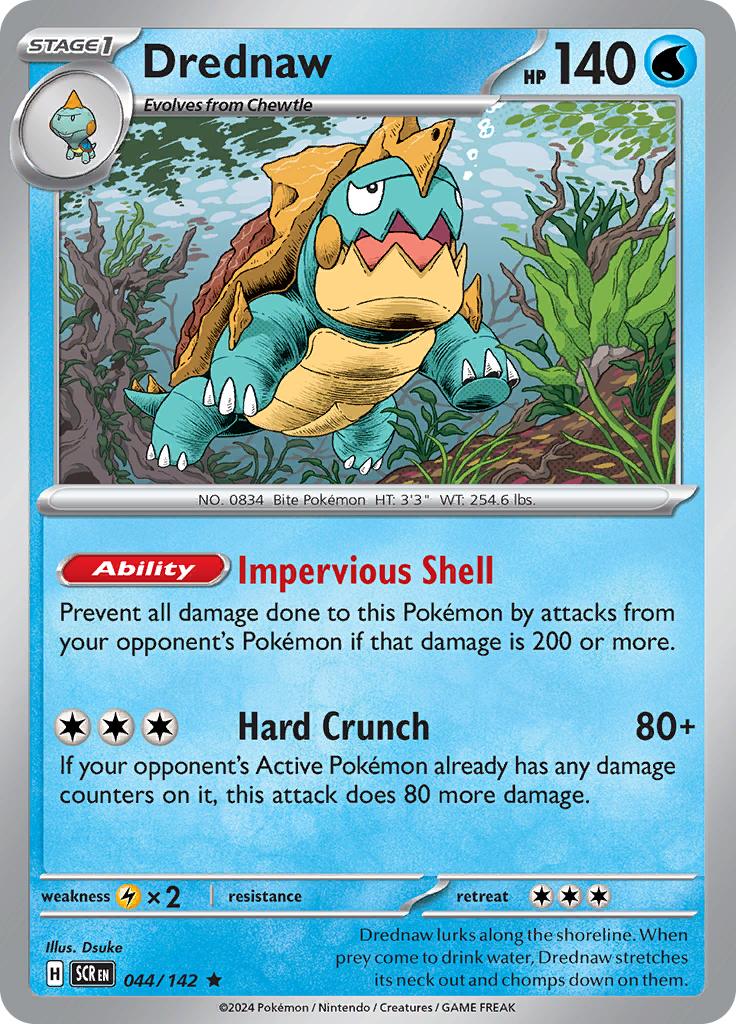 Pokémon-kaart Drednaw 044/142 Rare uit de set Stellar Crown