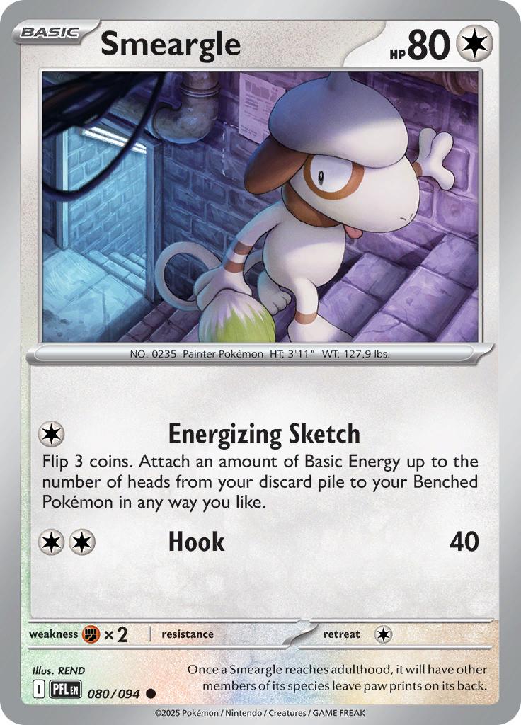Pokémon-kaart Smeargle 080/094 Common uit de set Phantasmal Flames