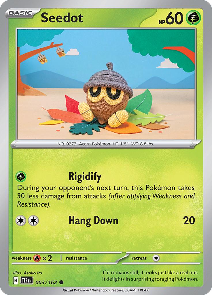Pokémon-kaart Seedot 003/162 Common uit de set Temporal Forces