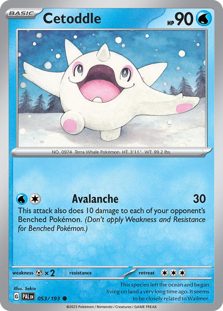 Pokémon-kaart Cetoddle 053/193 Common uit de set Paldea Evolved Hauptbild