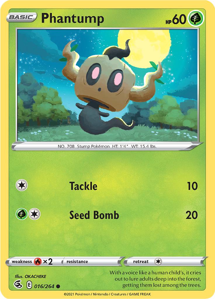 Pokémon-kaart Phantump 016/264 Common uit de set Fusion Strike