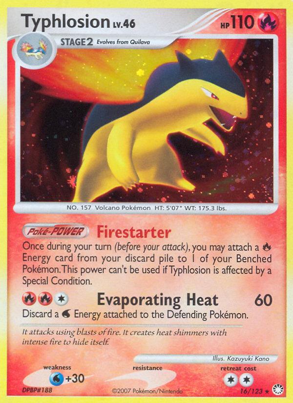Pokémon-kaart Typhlosion 16/123 Holo Rare uit de set Mysterious Treasures Imagen principal del producto