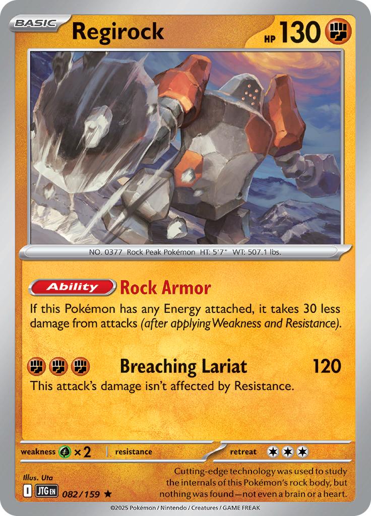 Pokémon-kaart Regirock 082/159 Rare uit de set Journey Together
