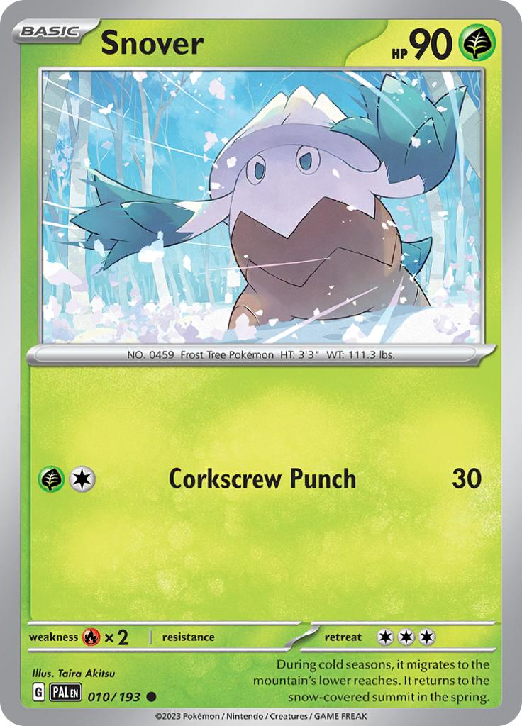 Pokémon-kaart Snover 010/193 Common uit de set Paldea Evolved