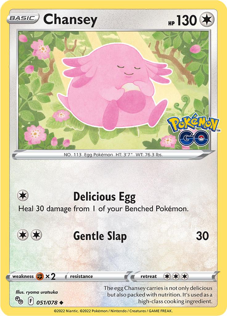 Pokémon-kaart Chansey 051/078 Uncommon uit de set Pokémon GO Imagen principal del producto