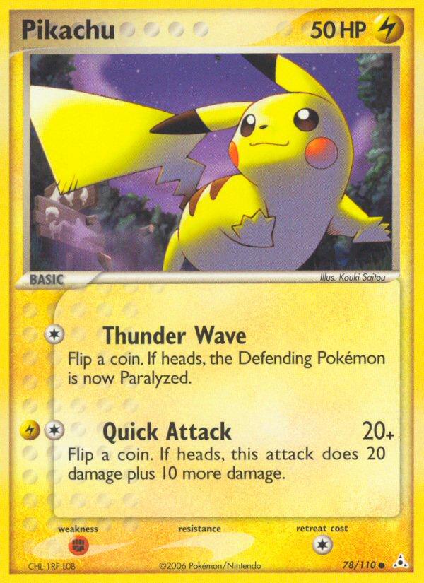 Pokémon-kaart Pikachu 78/110 Common uit de set EX Holon Phantoms
