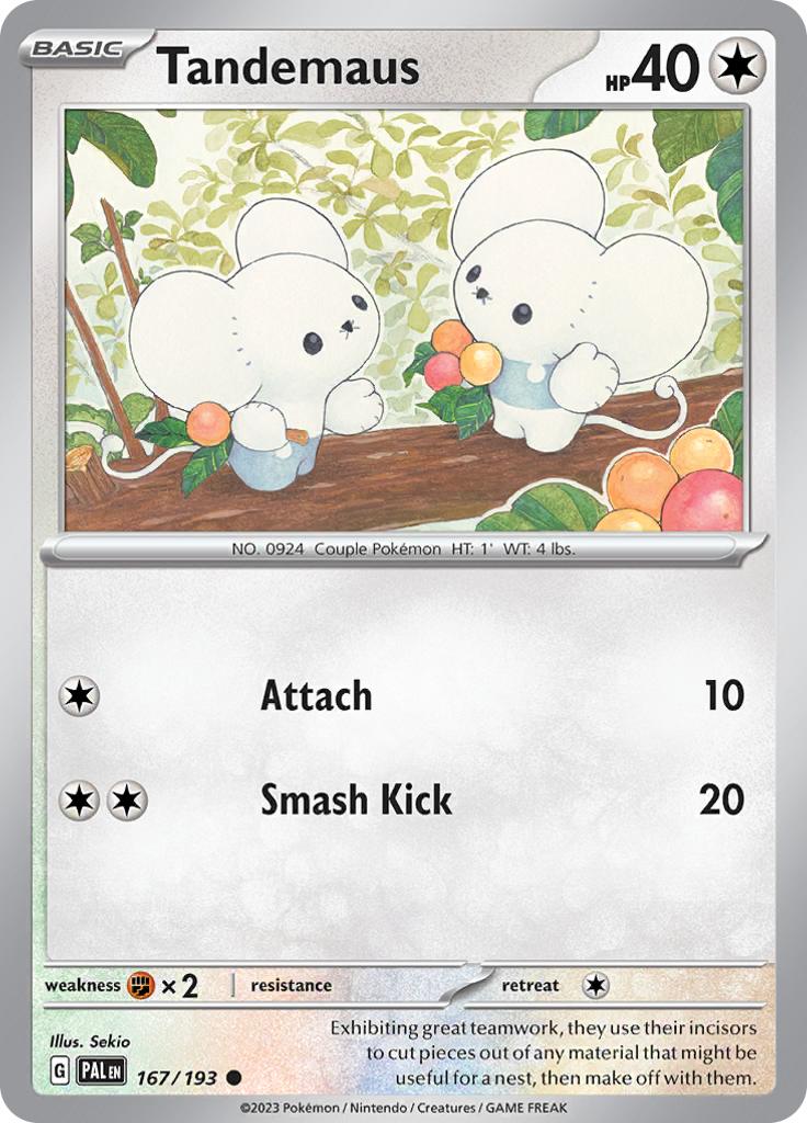 Pokémon-kaart Tandemaus 167/193 Common uit de set Paldea Evolved