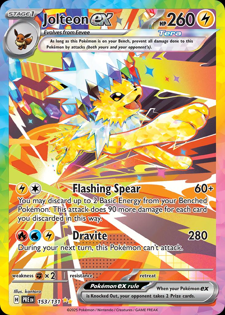 Pokémon-kaart Jolteon ex 153/131 Special Illustration Rare uit de set Prismatic Evolutions