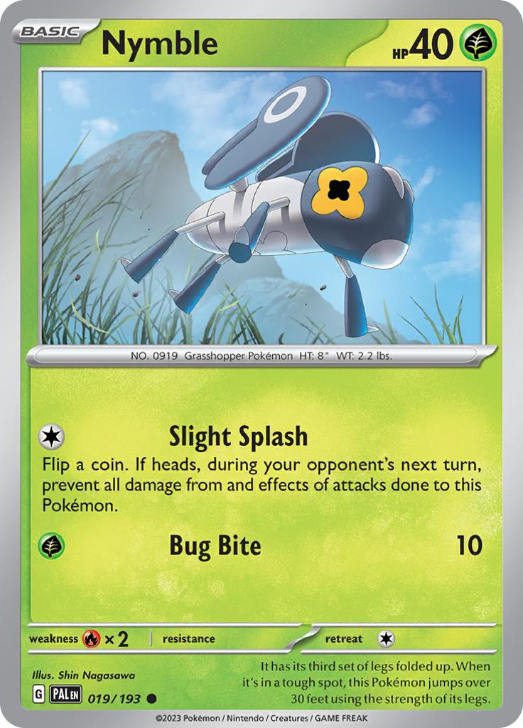 Pokémon-kaart Nymble 019/193 Common uit de set Paldea Evolved