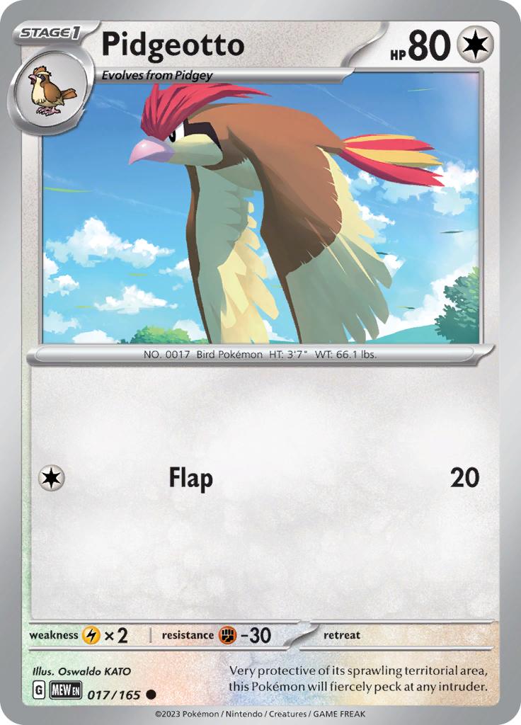 Pokémon-kaart Pidgeotto 017/165 Common uit de set 151
