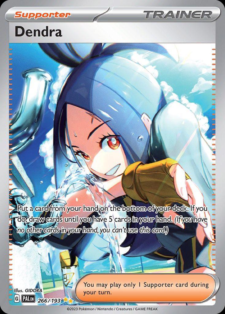 Pokémon-kaart Dendra 266/193 Special Illustration Rare uit de set Paldea Evolved
