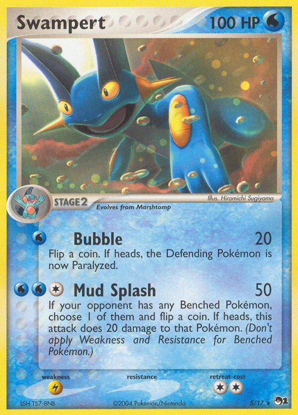 Pokémon-kaart Swampert 5/17 Rare uit de set POP Series 1 Hoofdafbeelding