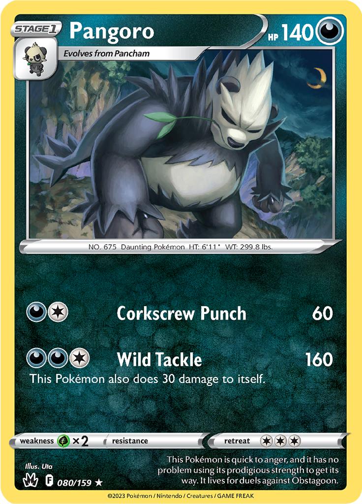 Pokémon-kaart Pangoro 80/159 Rare uit de set Crown Zenith Main image