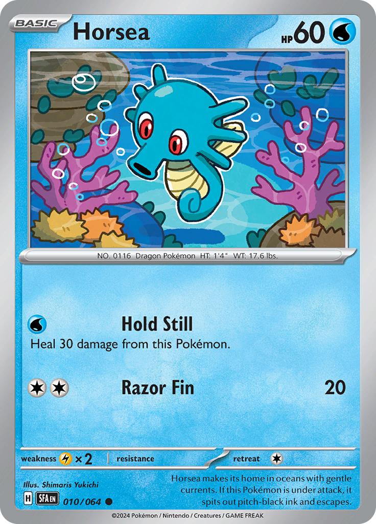 Pokémon-kaart Horsea 010/064 Common uit de set Shrouded Fable