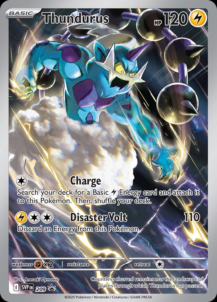 Pokémon-kaart Thundurus SVP 209 Promo uit de set SV Black Star Promos Image principale du produit