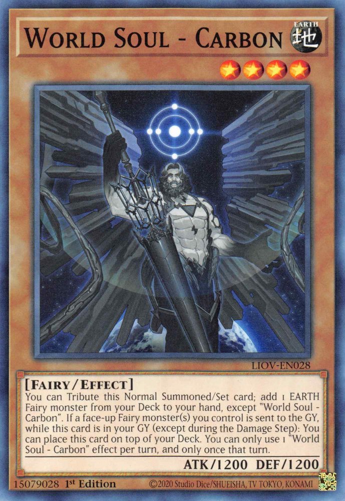 Yu-Gi-Oh!-kaart World Soul - Carbon LIOV-EN028 Common uit Lightning Overdrive Immagine principale del prodotto