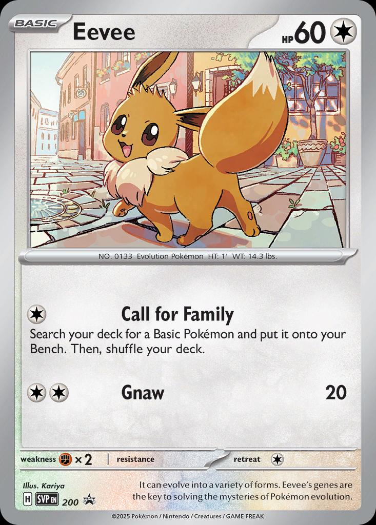 Pokémon-kaart Eevee SVP 200 Promo uit de set SV Black Star Promos Image principale du produit