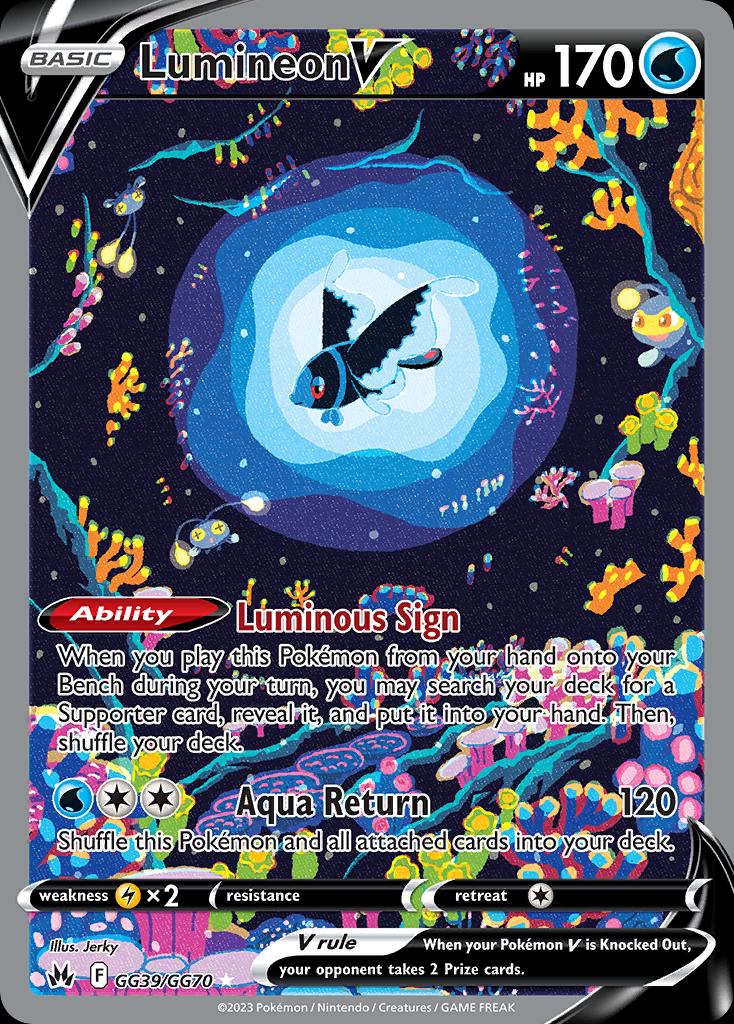 Pokémon-kaart Lumineon V GG39/GG70 Ultra Rare uit de set Crown Zenith Hauptbild