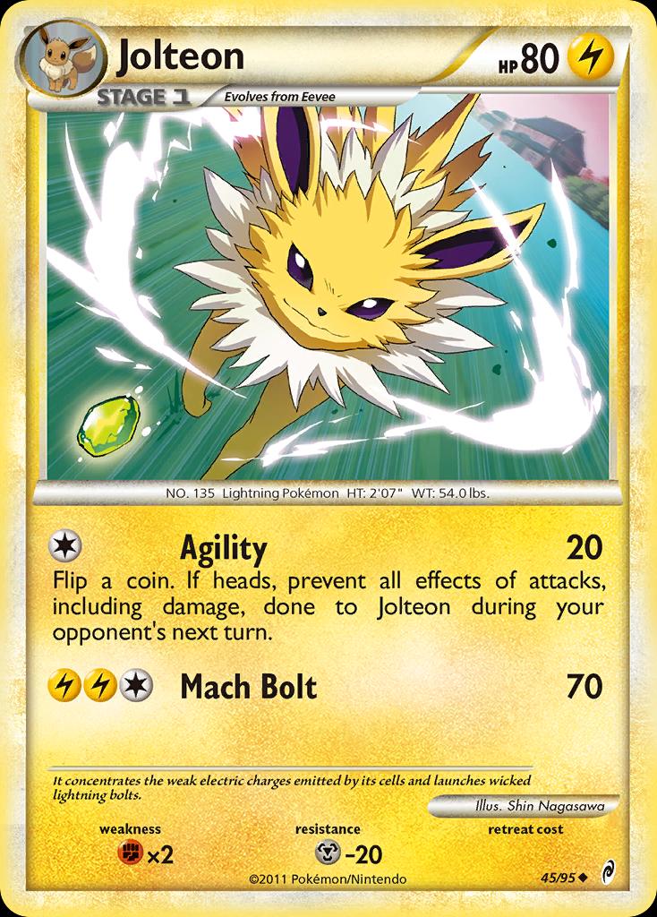 Pokémon-kaart Jolteon 45/95 Uncommon uit de set Call of Legends Hoofdafbeelding