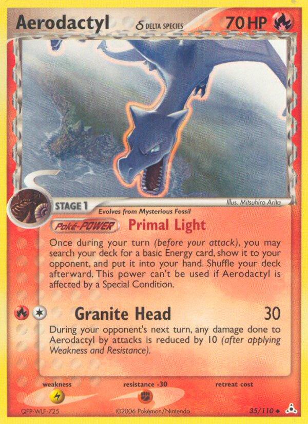 Pokémon-kaart Aerodactyl δ Delta Species 35/110 Uncommon uit de set EX Holon Phantoms Hoofdafbeelding