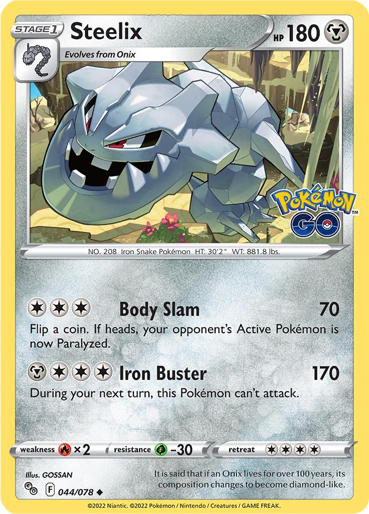 Pokémon-kaart Steelix 044/078 Uncommon uit de set Pokémon GO Immagine principale del prodotto
