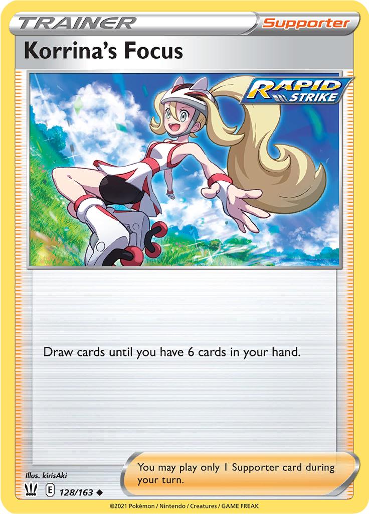 Pokémon-kaart Korrina's Focus 128/163 Uncommon uit de set Battle Styles Main image