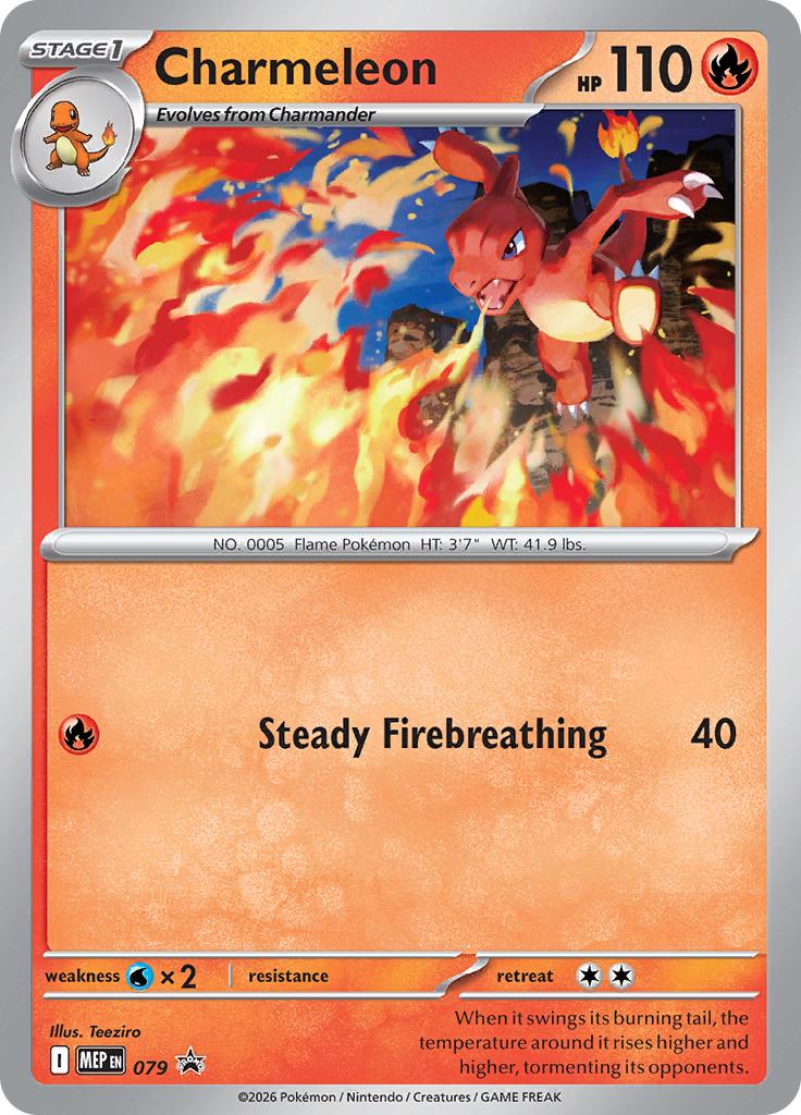 Pokémon-kaart Charmeleon MEP 079 Promo uit de set MEP Black Star Promos Hoofdafbeelding