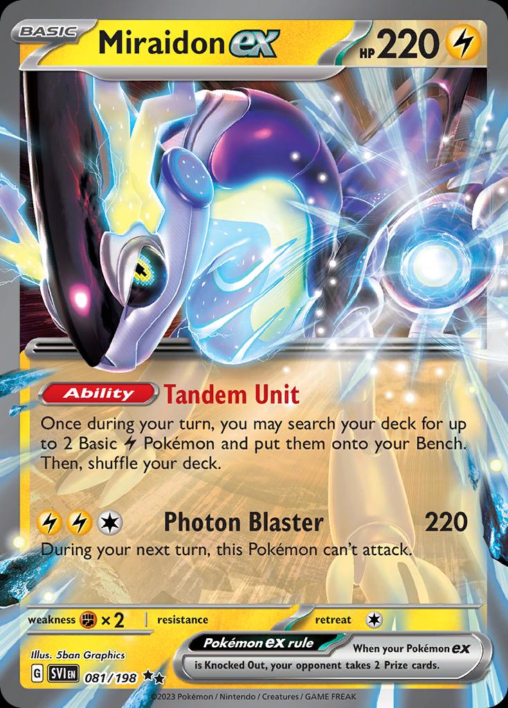 Pokémon-kaart Miraidon ex 81/198 Double Rare uit de set Scarlet & Violet Hoofdafbeelding