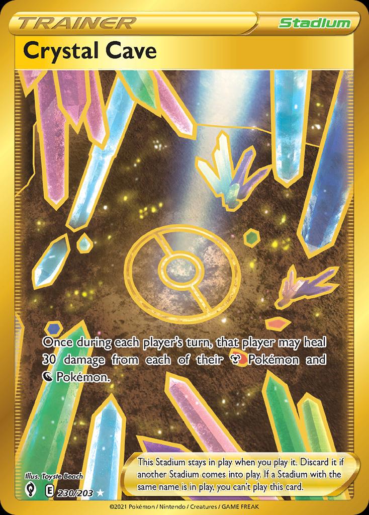 Pokémon-kaart Crystal Cave 230/203 Secret Rare uit de set Evolving Skies Hauptbild