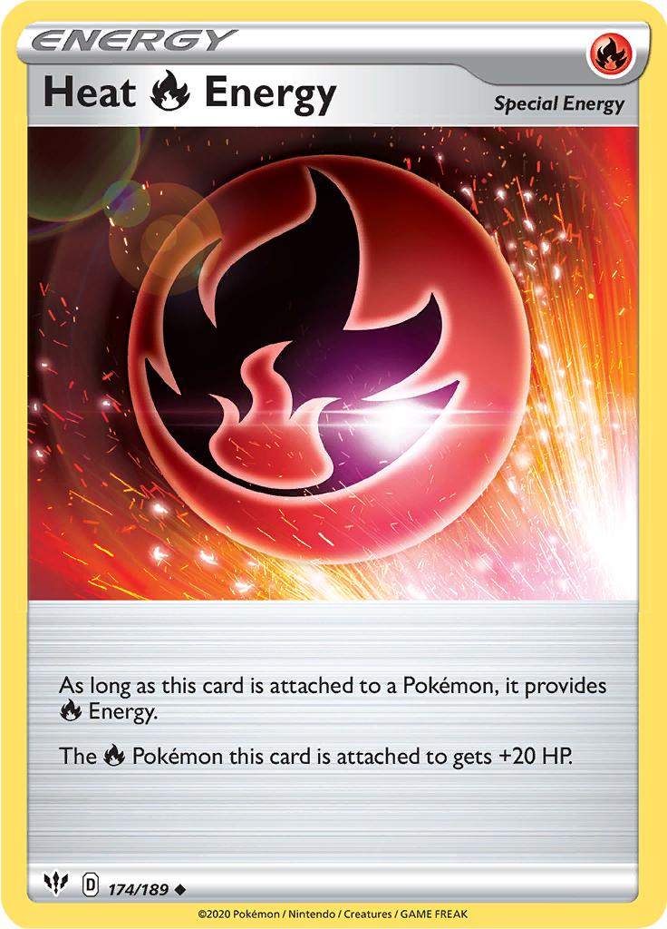 Pokémon-kaart Heat Fire Energy 174/189 Uncommon uit de set Darkness Ablaze