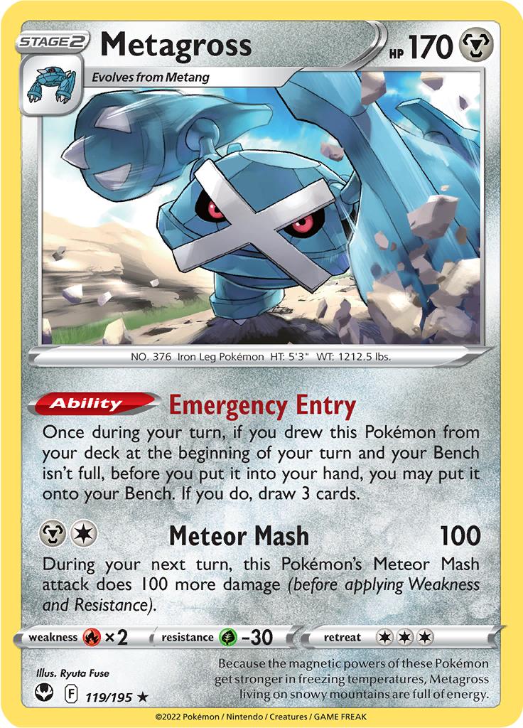Pokémon-kaart Metagross 119/195 Holo Rare uit de set Silver Tempest Hauptbild
