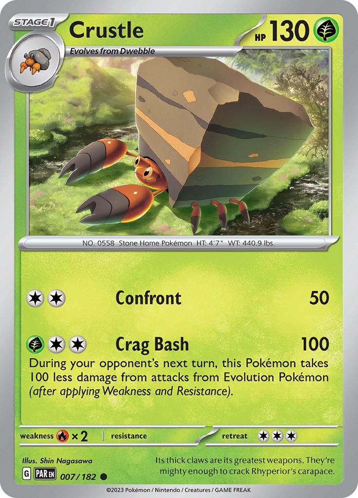 Pokémon-kaart Crustle 007/182 Common uit de set Paradox Rift