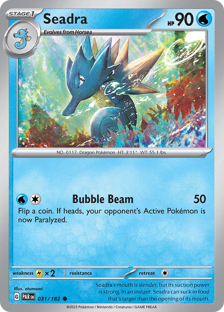 Pokémon-kaart Seadra 031/182 Common uit de set Paradox Rift Hauptbild