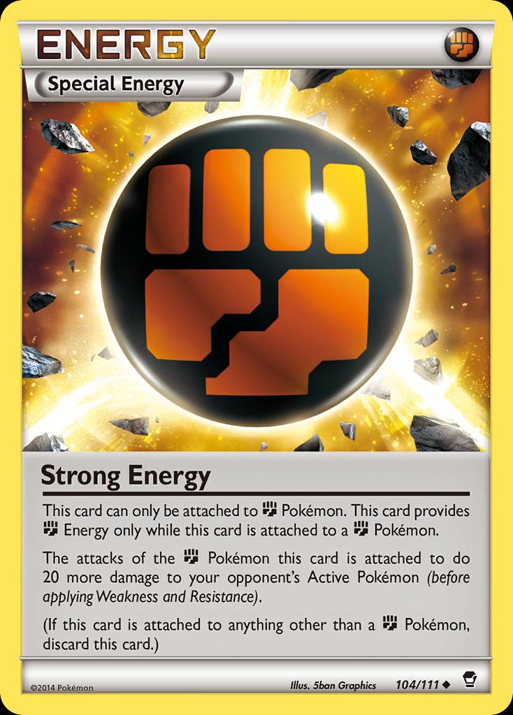 Pokémon-kaart Strong Energy 104/111 Uncommon uit de set Furious Fists Image principale du produit