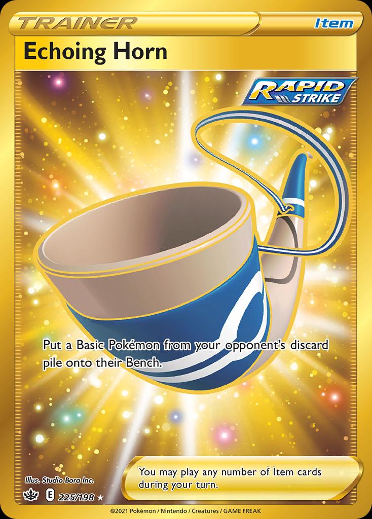 Pokémon-kaart Echoing Horn 225/198 Secret Rare uit de set Chilling Reign