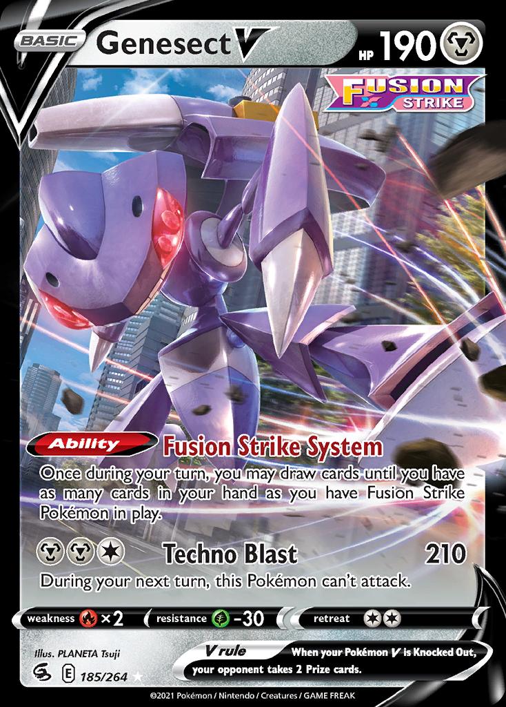 Pokémon-kaart Genesect V 185/264 Ultra Rare uit de set Fusion Strike Hoofdafbeelding